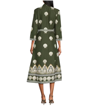 Minna Dress, Gilded Shell Loden