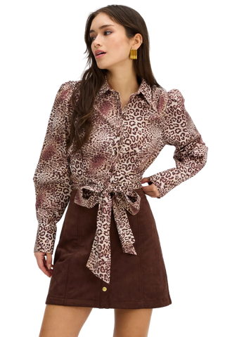 Courtney Top, Brown Cheetah