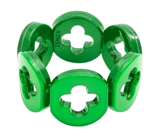 Resin Clover Bracelet - Green