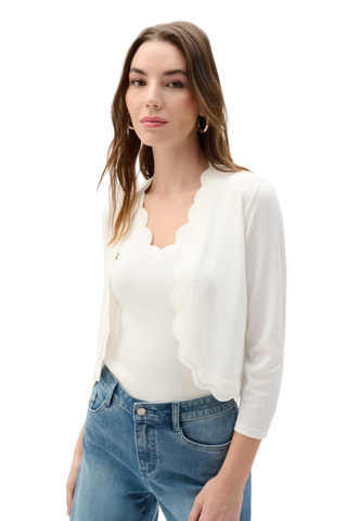 Viscose Sweater Knit Fitted Bolero Cardigan, Black