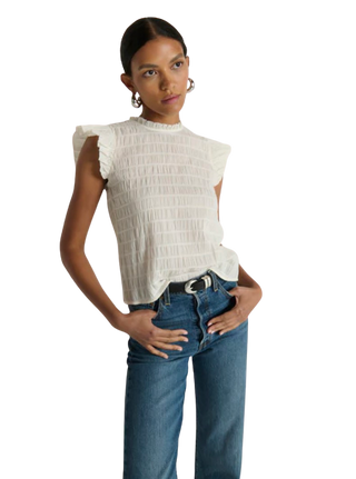 Ashley Ruffle Tank, Porcelain