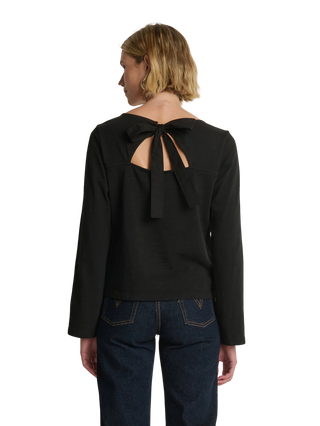 Tavin Tie Back Top, Jet Black