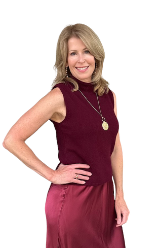 Slvless High Neck Cashmere, Wine