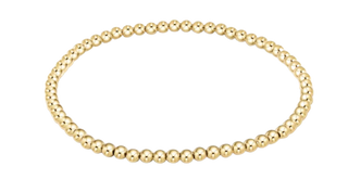 Classic Gold Bead Bracelet 3mm