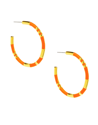 Enamel Cleopatra Hoop Earring Jewelry