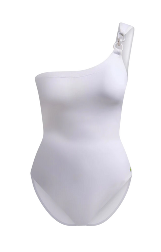 One Shoulder Swimsuit, Bianco