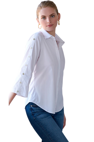 Bianchi Shirt Silky Poplin, White