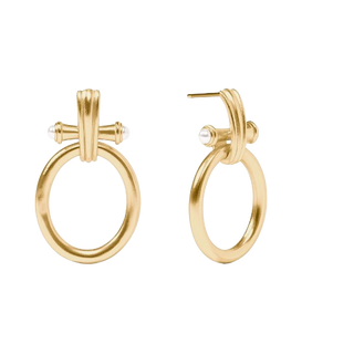 Bamboo Doorknocker Earring, OS