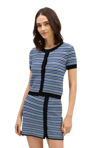 Adelle Mini Skirt, Blue Multi