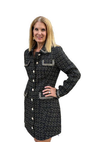 Beth Gold Btn Boucle, Black