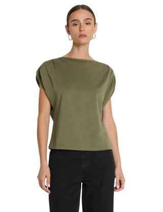 Rebecca Boatneck Tee, Olive