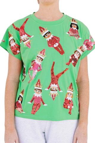 Elf Tee, Green/Red