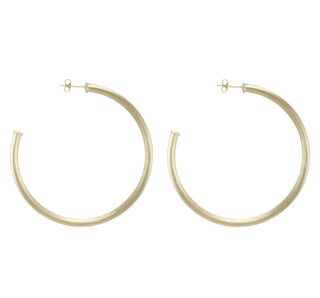 Everybody's Favorite Hoops, Brushed 18K Gold