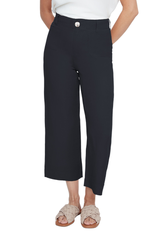 R10071-E2008S Cropped 25" Straight Leg, Black