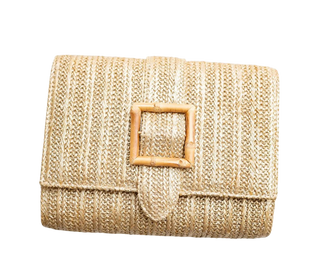 Janie Straw Clutch - Ws - Natural