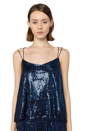 Orion Top, Sequins Navy