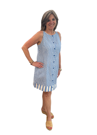 Primm Dress, Italian Stripe