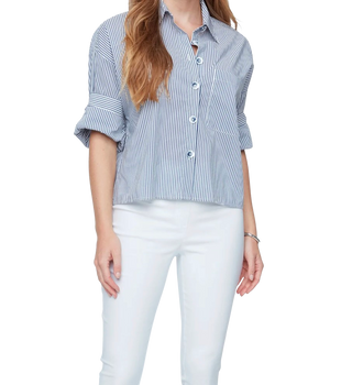 R5213 Woven Blouse, Indigo