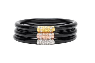 Three Kings All Weather Bangles, Black