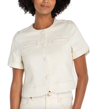 S/S Cropped Jacket, Desert Dunes