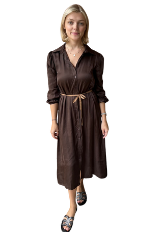 Brittany Dress, Marrone