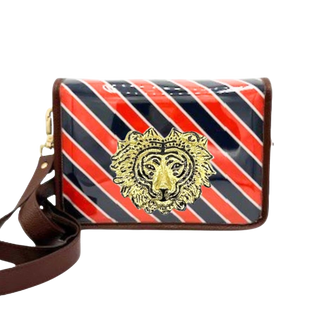 Clear Gameday Stadium Bag, Orange/Navy Stripe w/ Tiger