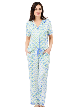 PJ Pant Set Charlotte, Sweetbrr Lttce Blu