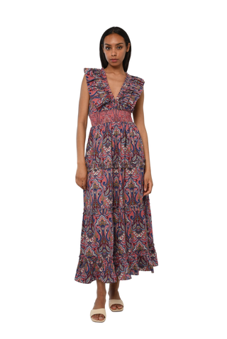 Azalea Dress, Painted Lady Print
