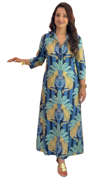 Vita Caftan, Leopard Party Navy
