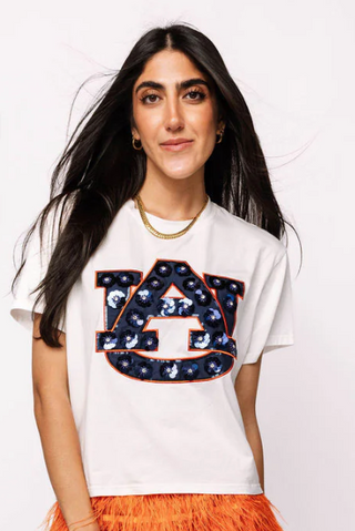Auburn Mascot Flower Tee, Multi