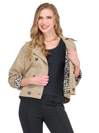 Short Trench Jacket, Camel