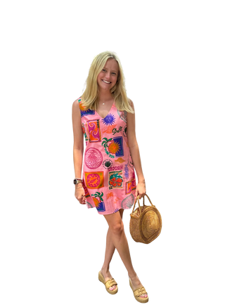 Kaylor Dress, Coral Conversation