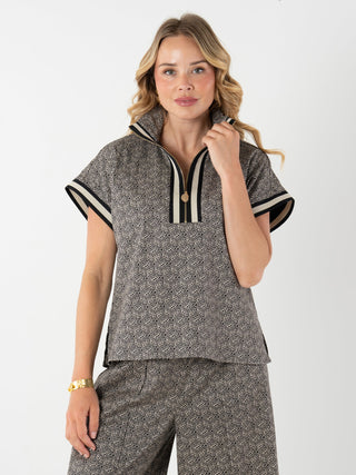 Poppy Pullover, Black Tonal