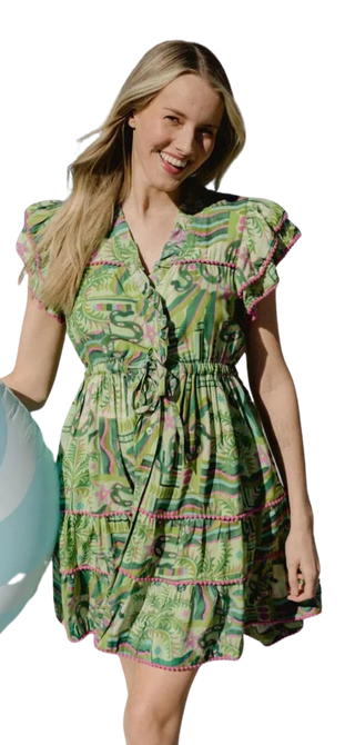 Taylor Mini Dress, Summer Green