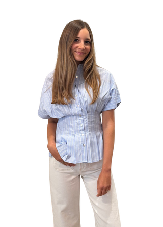 Short Sleeve Top, Light Blue