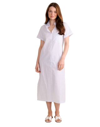 Kiawah Stripe Dress, Blue/White