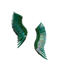 Midi Madeline Earrings, Green Blue