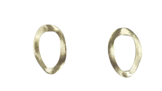 Petite Dreamweaver Studs, 18K Brushed Gold