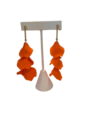 Bar Post Hyacinth 3 Petal Earrings