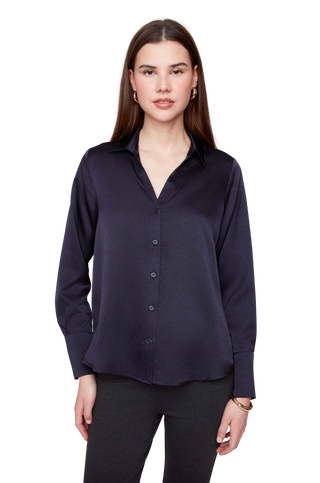 R5198-373 Waffle Texture Blouse, Black