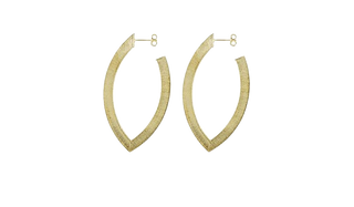 Wow Hoops, Brushed Gold