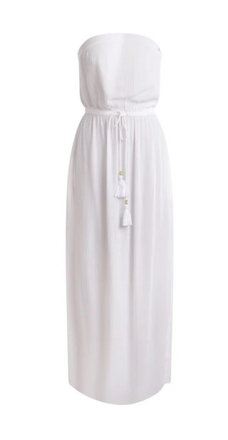 Strapless Beach Dress, White
