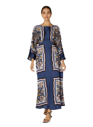 Fawn Ankle Dress, Floral Anise