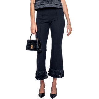 Jojo Pant, Solid Black W/ Fringe