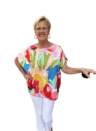 Maxine Tunic, Painted Petals