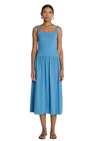 Jennie Midi Dress, Indigo