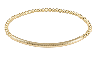 Bliss Bar Textured 3mm Bead Bracelet