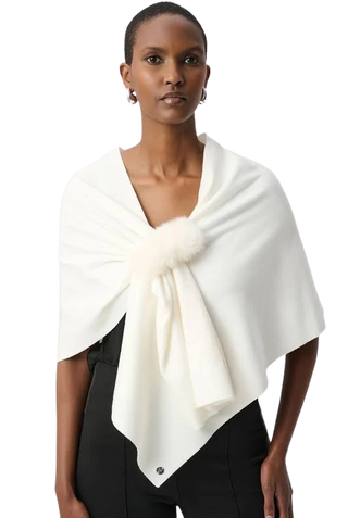 Faux Fur Draped Cover Up, Winter White
